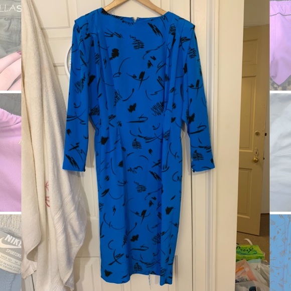 Vintage Liz Claiborne Blue Dress - Picture 1 of 1